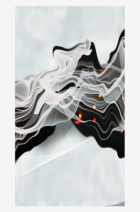 水墨中国风装饰画背景素材-众图网