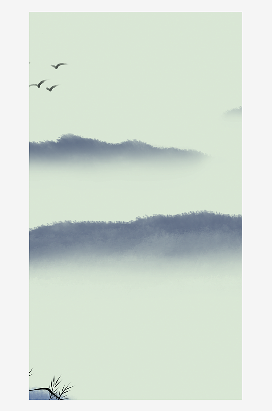 水墨中国风装饰画背景素材-众图网