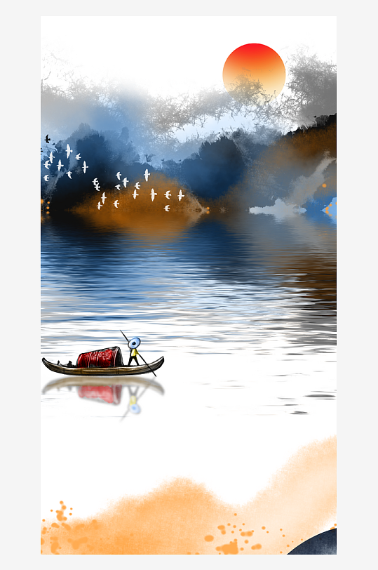 水墨中国风装饰画-众图网