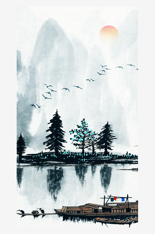 水墨中国风装饰画-众图网