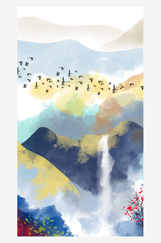 水墨中国风装饰画-众图网