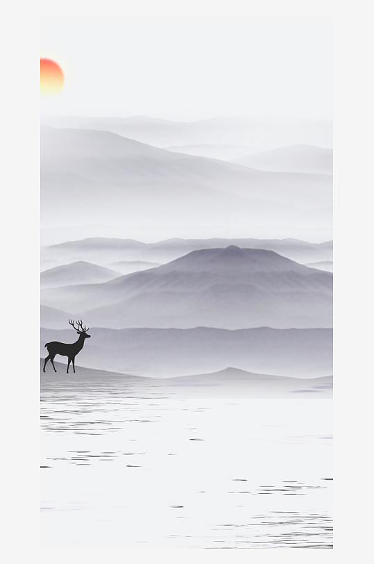 水墨中国风装饰画-众图网