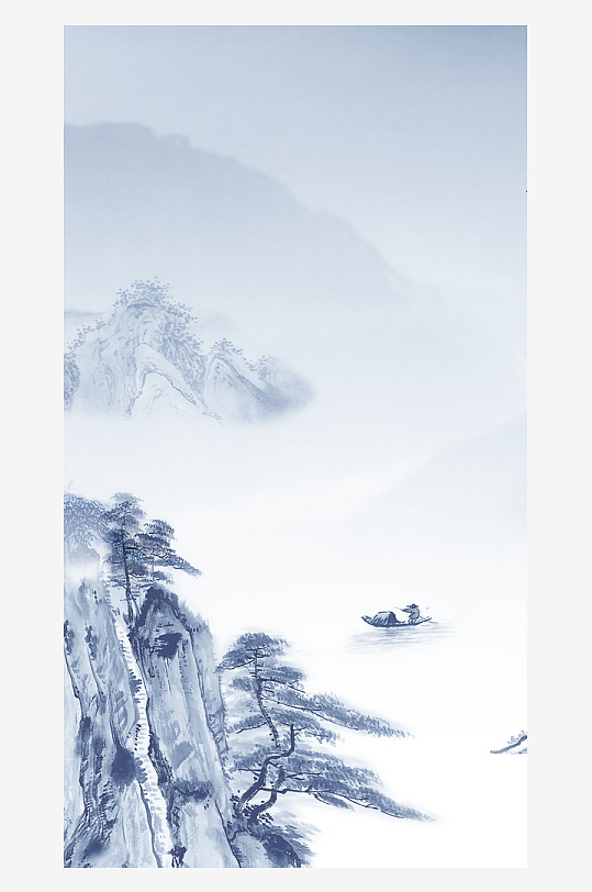 水墨中国风装饰画挂画-众图网