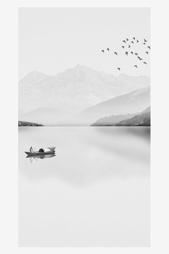 水墨中国风装饰画挂画-众图网