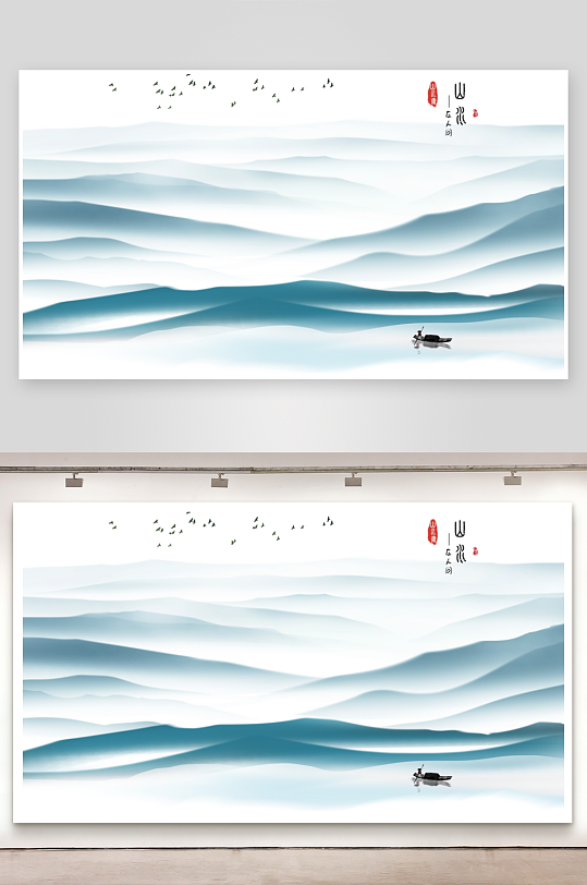 水墨中国风装饰画挂画-众图网