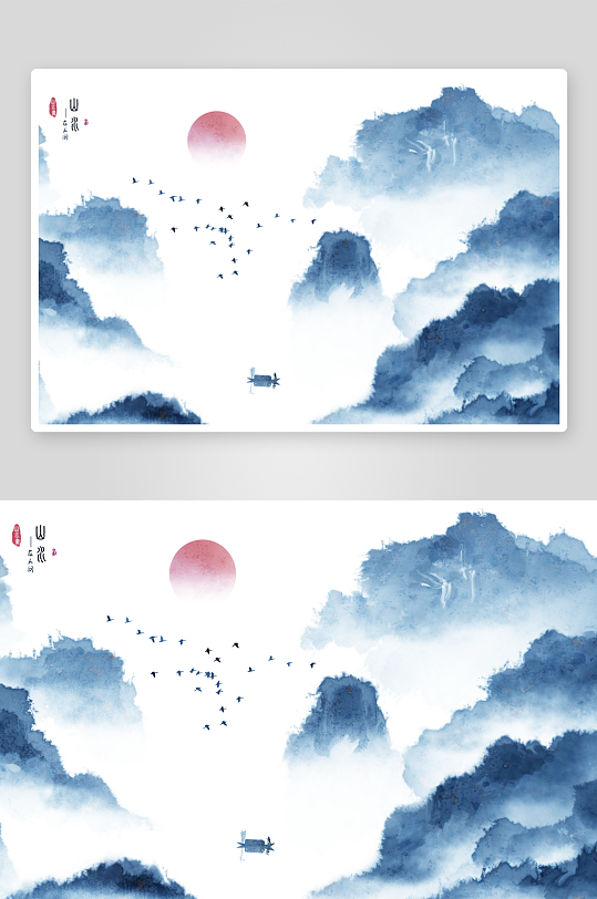 水墨中国风装饰画图片-众图网