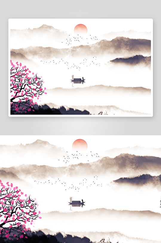 水墨中国风装饰画图片-众图网