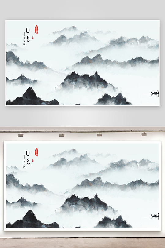 水墨中国风装饰画图片-众图网