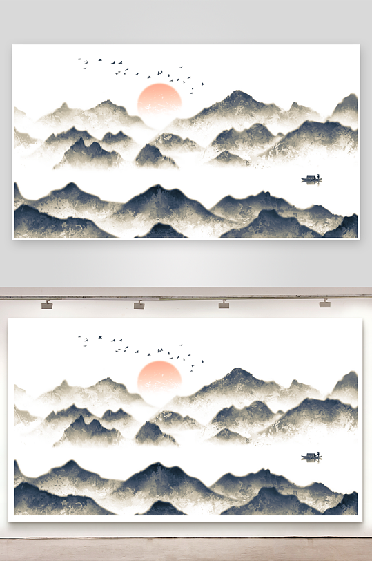 水墨中国风装饰画图片-众图网