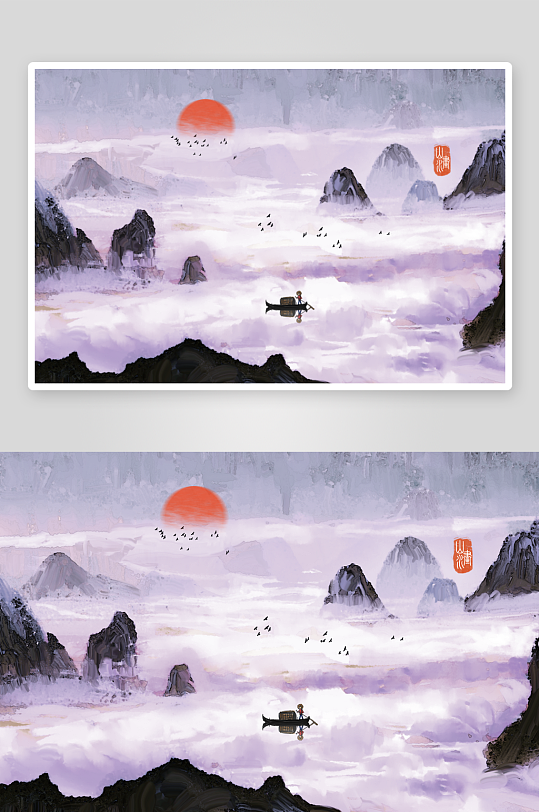 水墨中国风装饰画图片-众图网