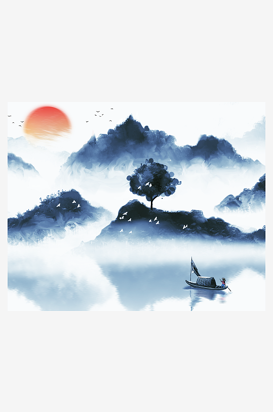 水墨中国风装饰画素材-众图网