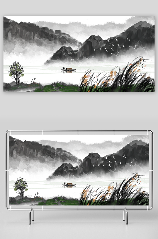 水墨中国风装饰画素材-众图网