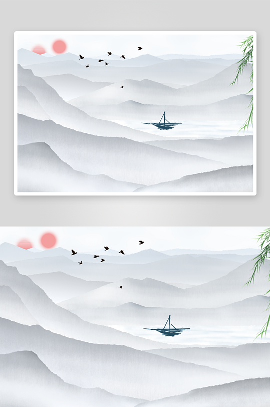 水墨中国风装饰画素材-众图网