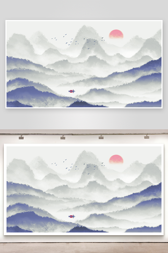 水墨中国风装饰画素材-众图网