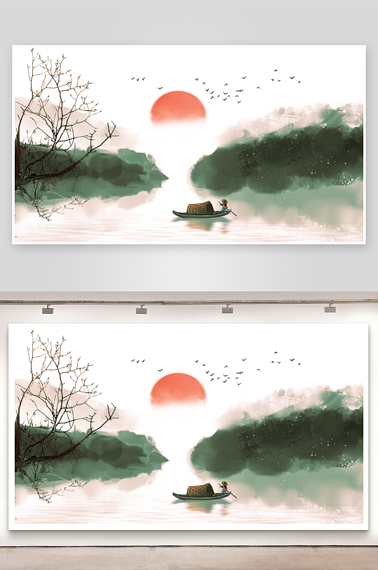 水墨中国风装饰画素材-众图网