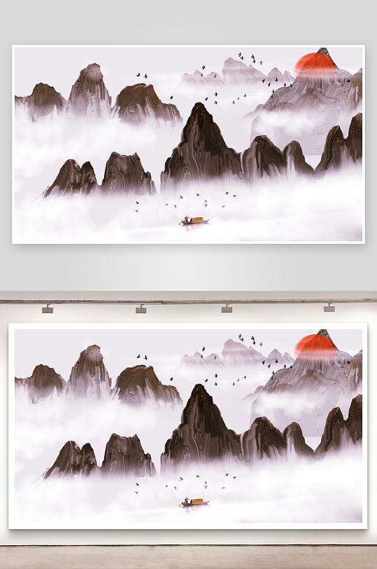 水墨中国风装饰画素材-众图网