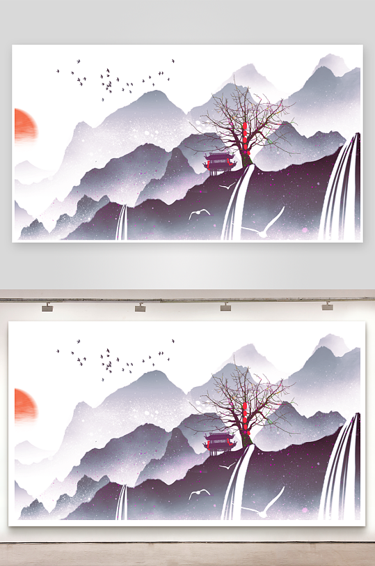 水墨中国风装饰画-众图网