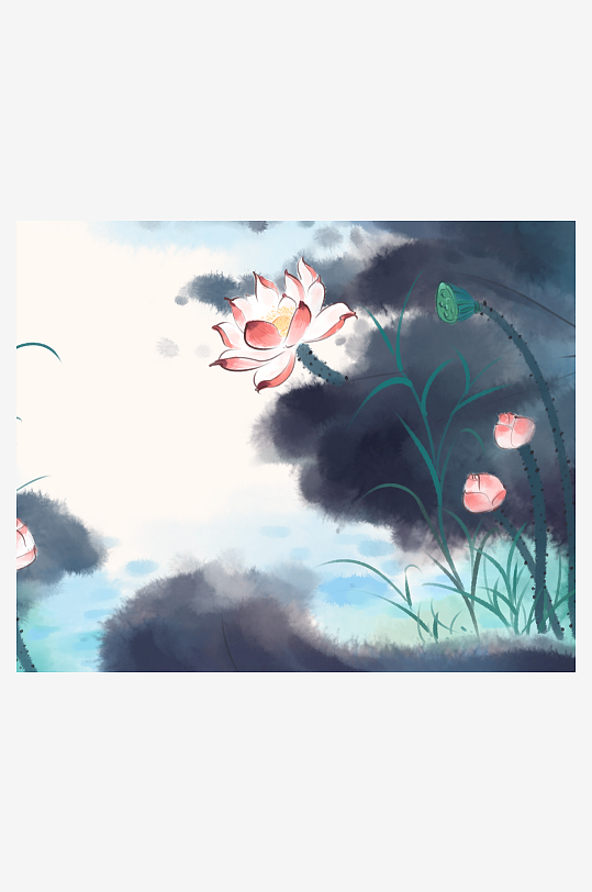 水墨中国风装饰画-众图网