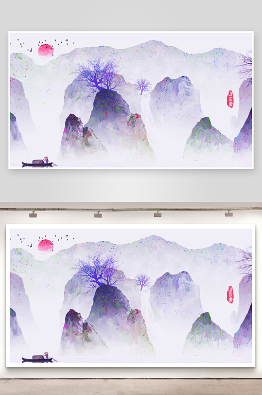 水墨中国风装饰画-众图网