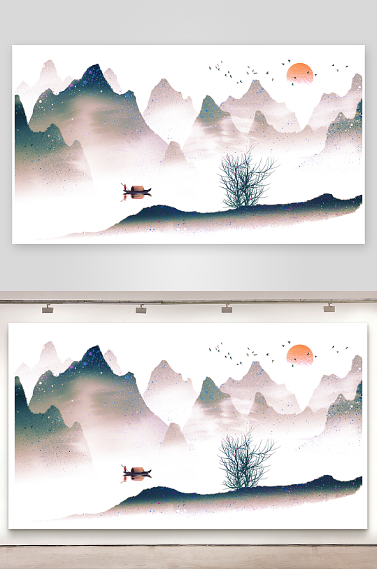 水墨中国风装饰画-众图网