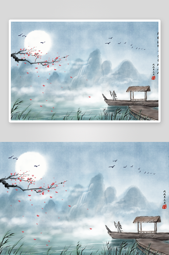 水墨中国风装饰画挂画-众图网