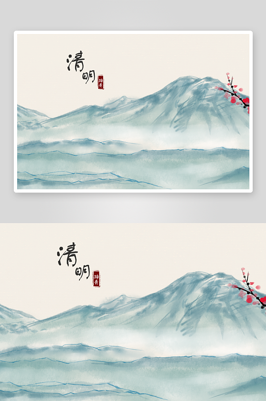 水墨中国风装饰画挂画-众图网