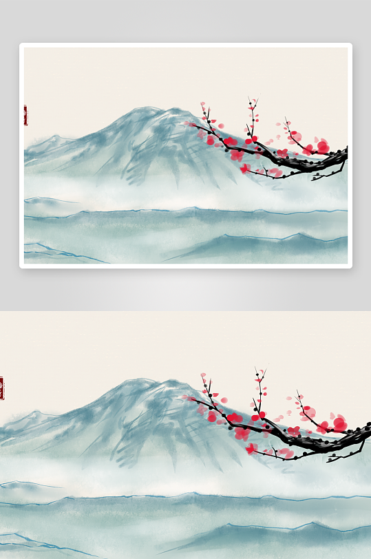 水墨中国风装饰画挂画-众图网