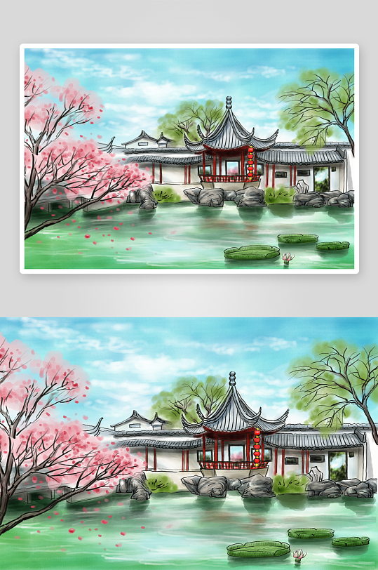 水墨中国风装饰画挂画-众图网