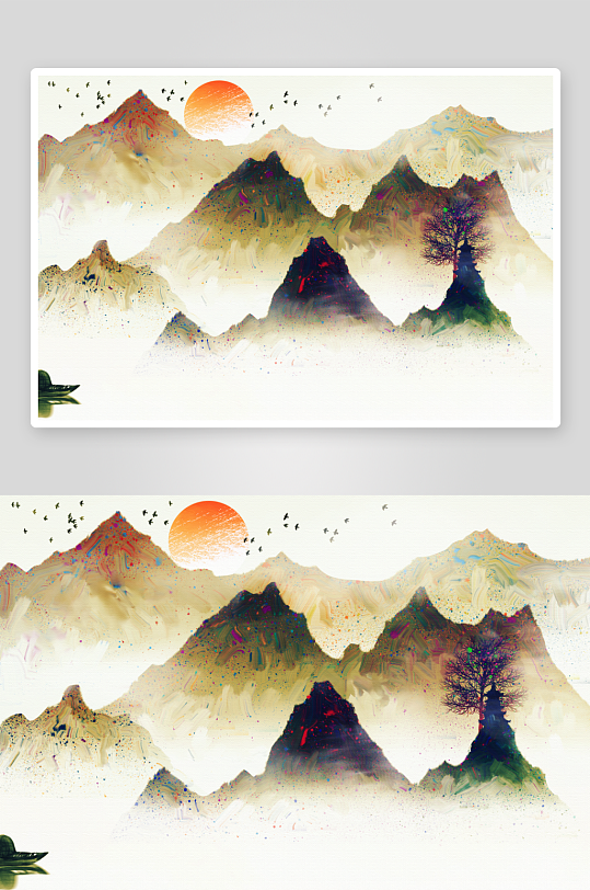 水墨中国风装饰画素材-众图网