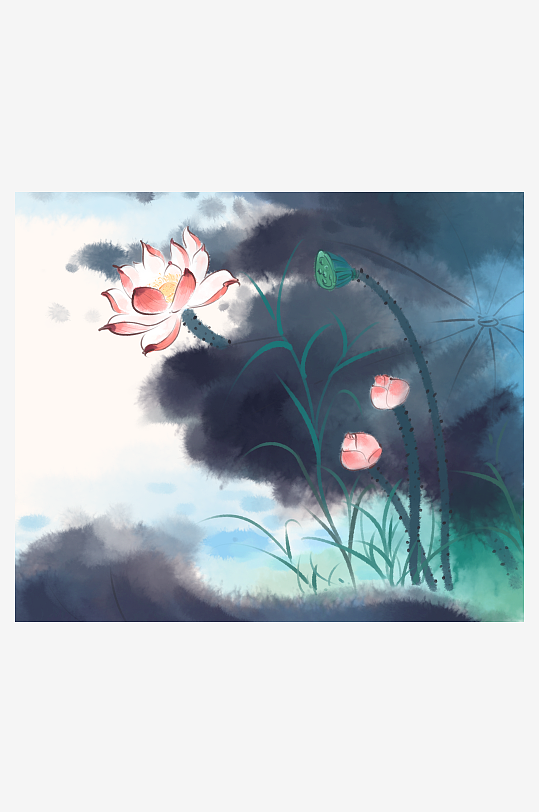 水墨中国风装饰画素材-众图网