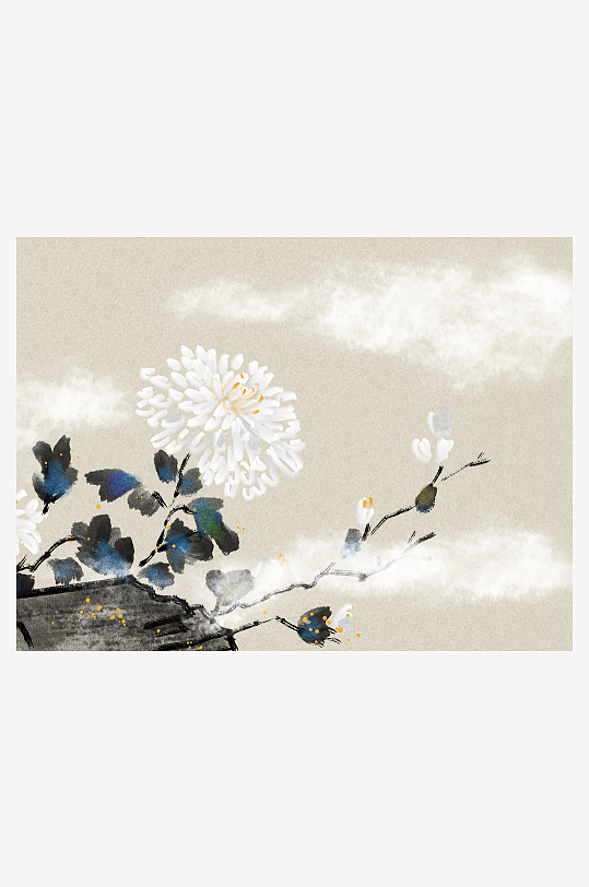 水墨中国风装饰画素材-众图网