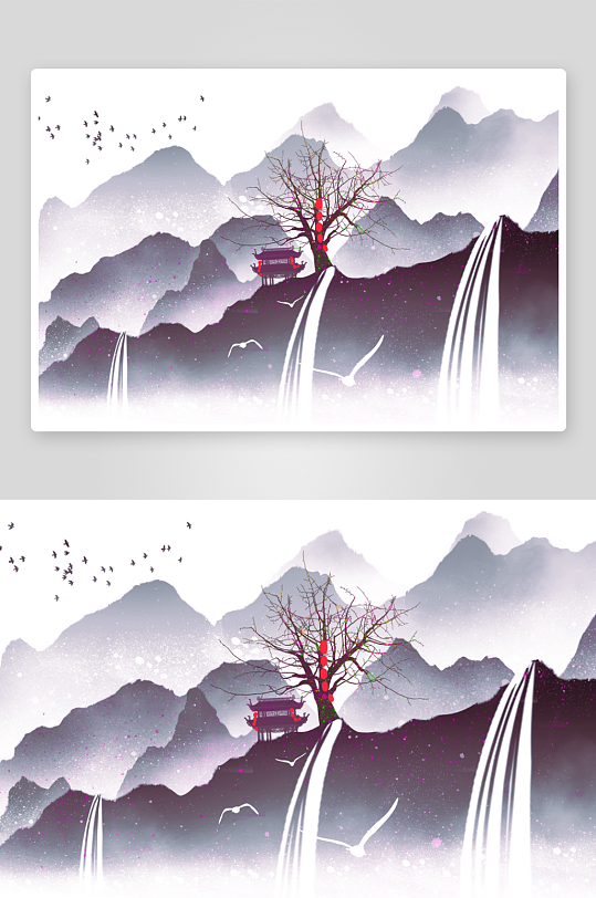 水墨中国风装饰画素材-众图网