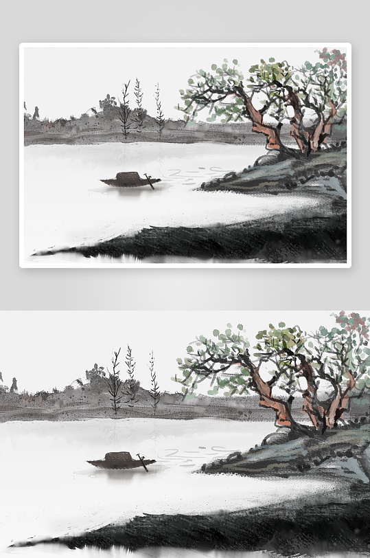 水墨中国风装饰画-众图网
