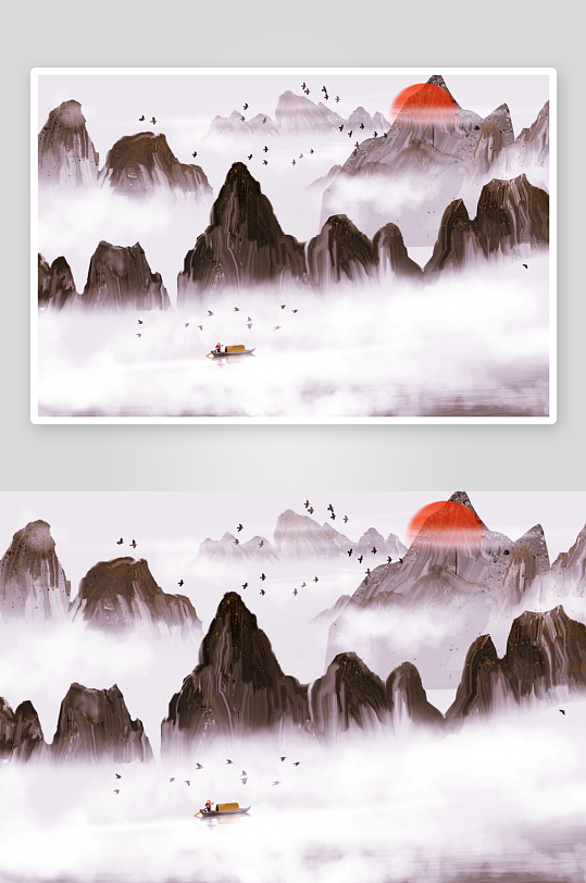 水墨中国风装饰画-众图网