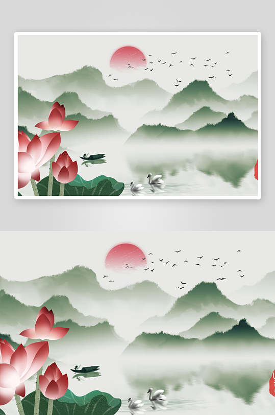 水墨中国风装饰画-众图网