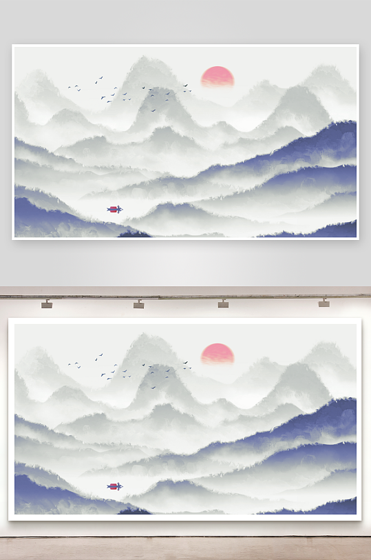 水墨中国风装饰画-众图网