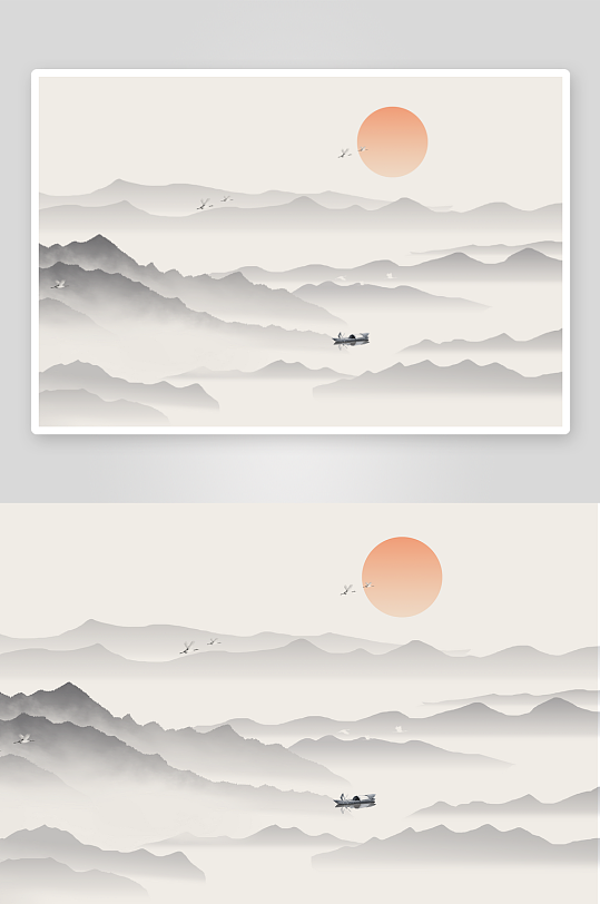 水墨中国风装饰画背景素材-众图网