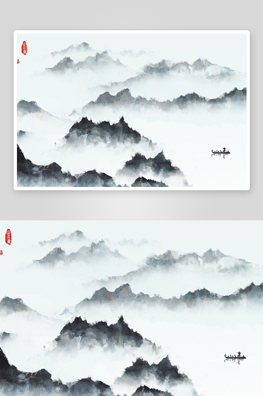 水墨中国风装饰画背景素材-众图网