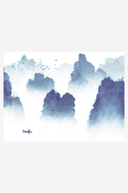 水墨中国风装饰画背景素材-众图网