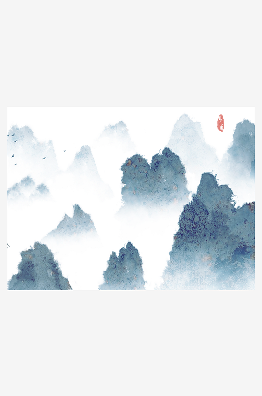 水墨中国风装饰画背景素材-众图网