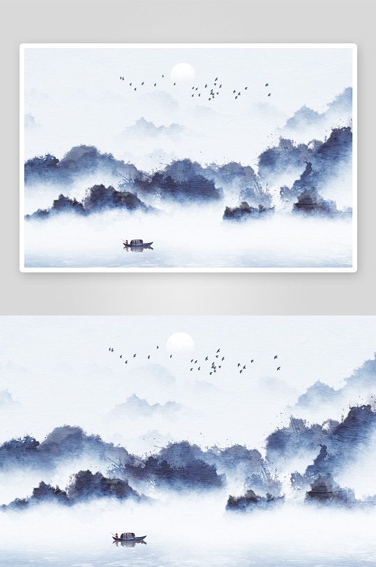 水墨中国风装饰画背景素材-众图网