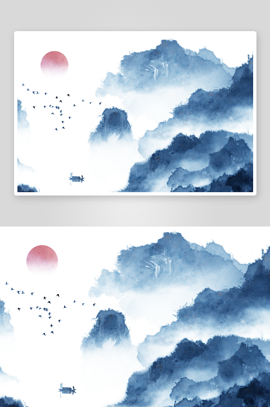 水墨中国风装饰画背景素材-众图网