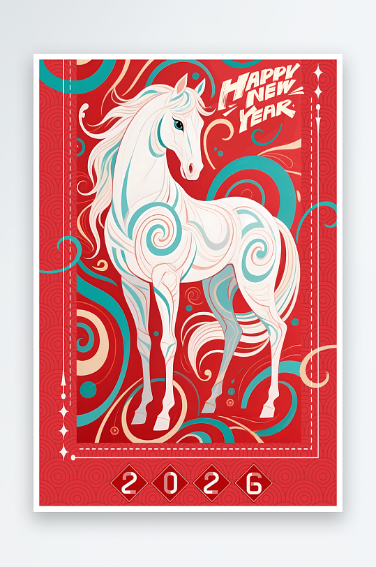 马年台历日历模板-众图网