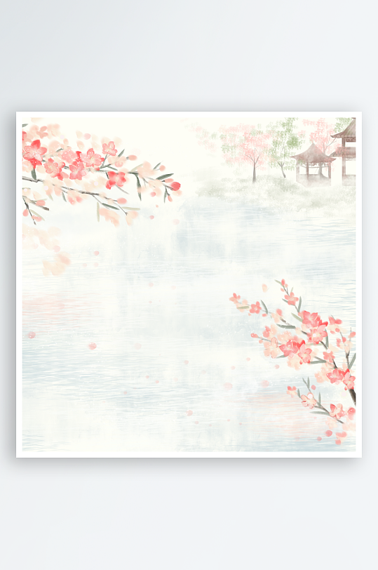 水墨中国风装饰画背景-众图网