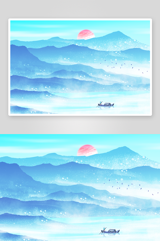 水墨中国风装饰画背景-众图网