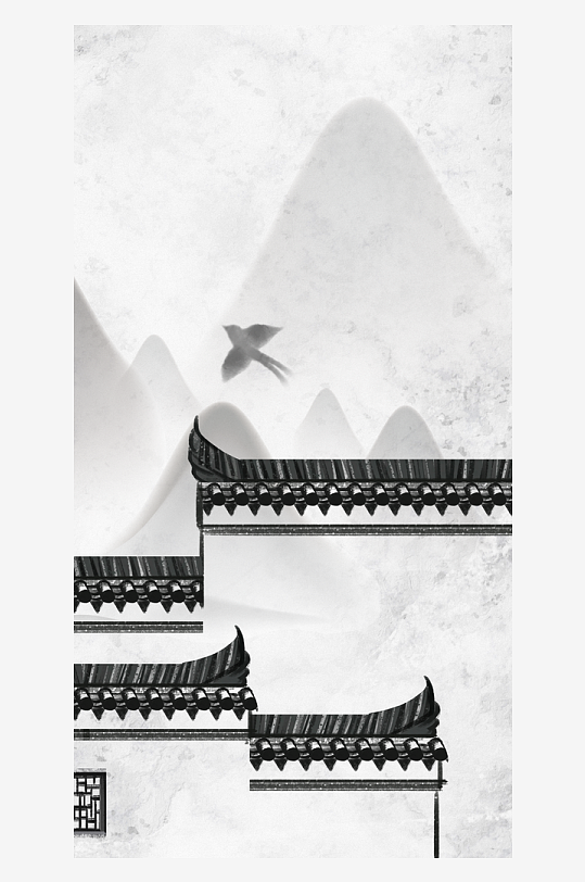 水墨中国风装饰画背景-众图网