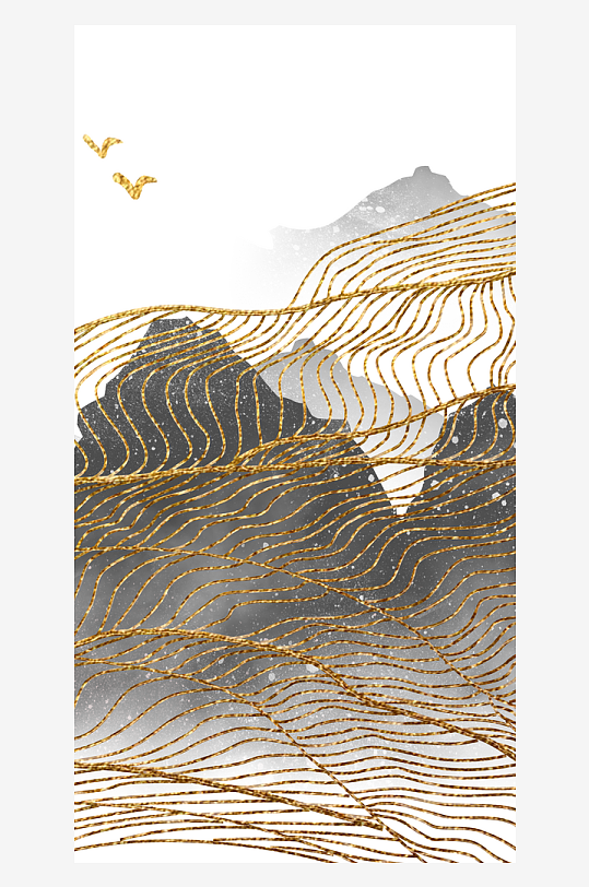 水墨中国风装饰画背景-众图网