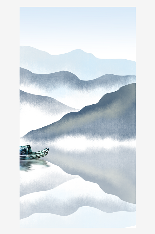 水墨中国风装饰画背景素材-众图网