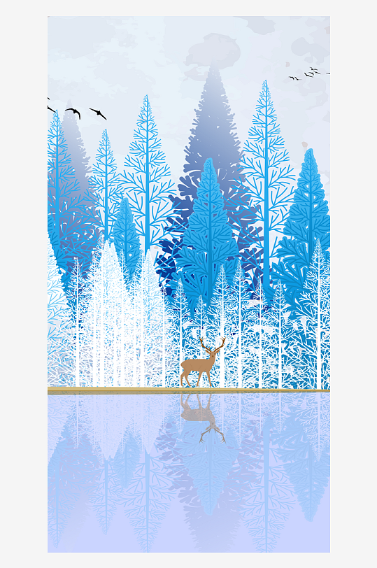 水墨中国风装饰画背景素材-众图网