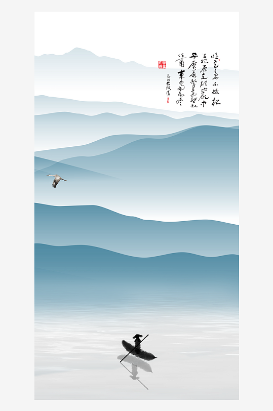 水墨中国风装饰画背景素材-众图网